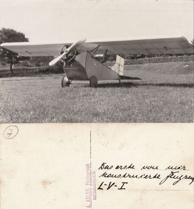 Wilhelm Langguth VLI das erste von mir konstruierte Flugzeug-hp